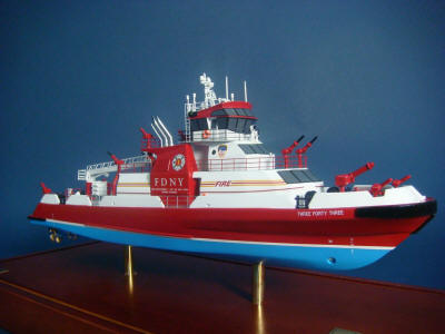 FDNY Fireboat 343 Model Starboard Side 