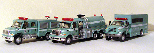 Diecast Brush Land Management Fire Truck HO 1:87 by Boley
