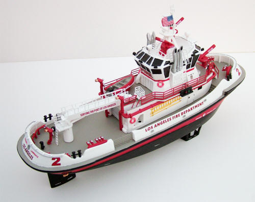 Top view of Code 3 Collectibles LAFD Fireboat 2